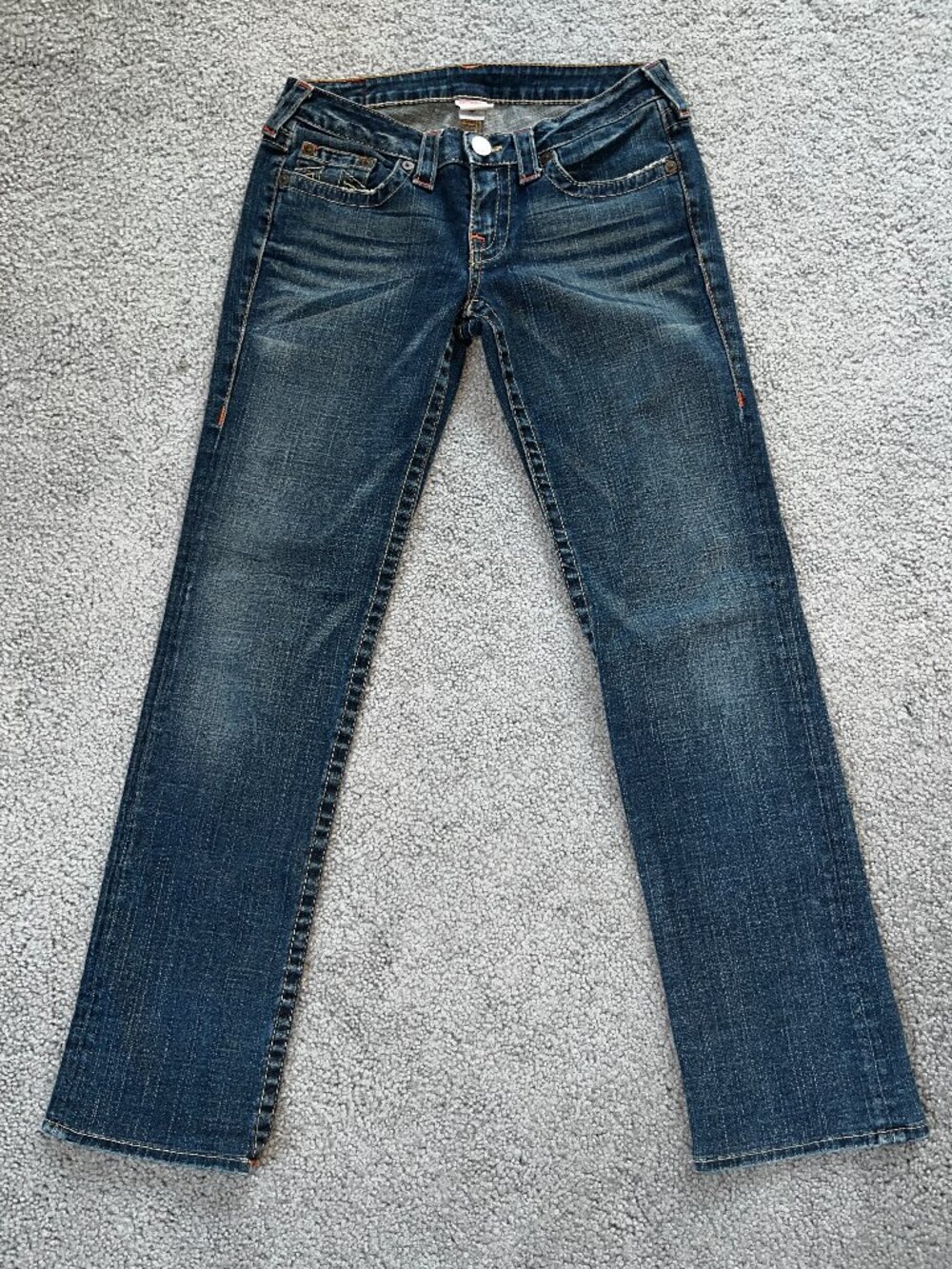 Vintage True Religion Stevie Straight Leg Low-Rise Denim Jeans Size 29
